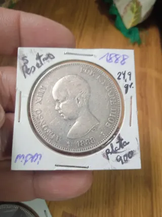 Lote 5 Monedas Plata Antigua( España)