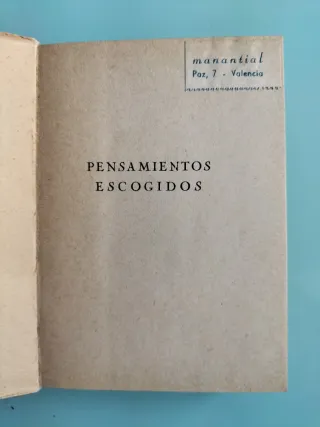 Pensamientos Escogidos. 1963