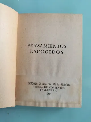 Pensamientos Escogidos. 1963