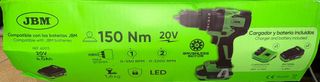 Taladro Percutor JBM 20V 150 Nm + Batería y Cargad