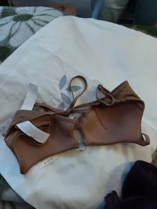 Top bikini Calzedonia marrón brillante