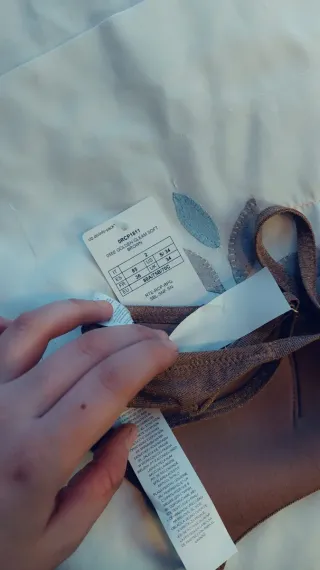 Top bikini Calzedonia marrón brillante