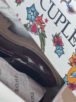 Mocasines Cuplé Burdeos con Plataforma