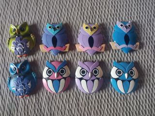 Calamite gufetti colorati per frigo/bacheca