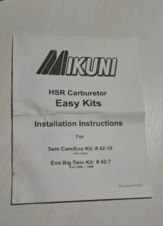 Manuale Mikuni HSR Harley Davidson