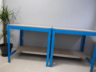 2 Mesas de Taller Metálicas y Madera