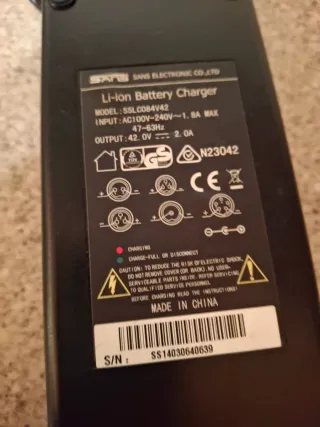 Cargador Batería Bicicleta Eléctrica