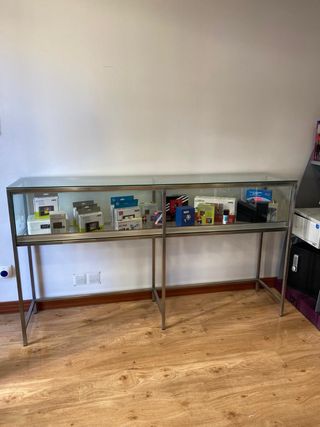 Mostrador Vitrina Acero y Cristal