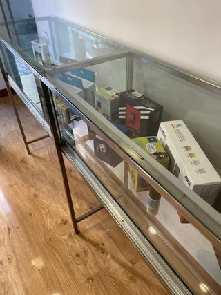 Mostrador Vitrina Acero y Cristal