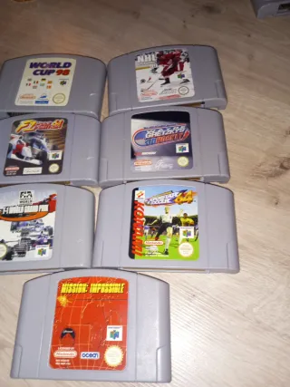 7 Juegos Nintendo 64 ,5€ cada uno.
