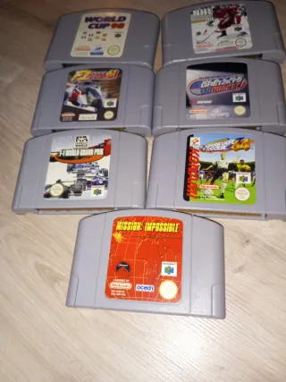 7 Juegos Nintendo 64 ,5€ cada uno.