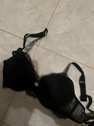 Reggiseno Victoria's Secret Nero Pizzo