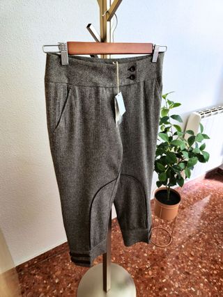 Pantalón Capri Mujer nuevo T36 - lana y seda