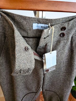 Pantalón Capri Mujer nuevo T36 - lana y seda