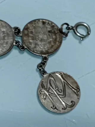 Pulsera artesanal de plata