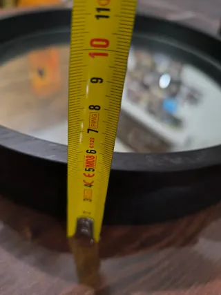 Coppia specchi rotondi in legno Diametro 30 cm