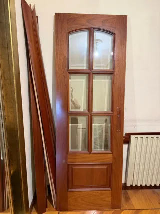 8 Puertas Madera Maciza con Marcos y manillas