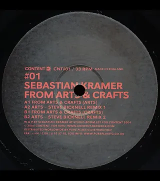 Vinilo Techno Sebastian Kramer - From Arts & Craft