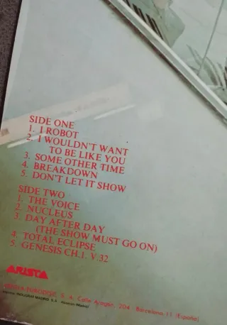 Vinilo I Robot - Alan Parsons Project