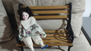 Banco miniatura de jardín