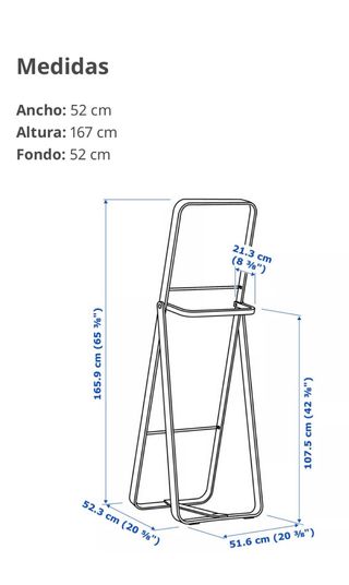 Espejo de pie IKEA Ikornnes Madera