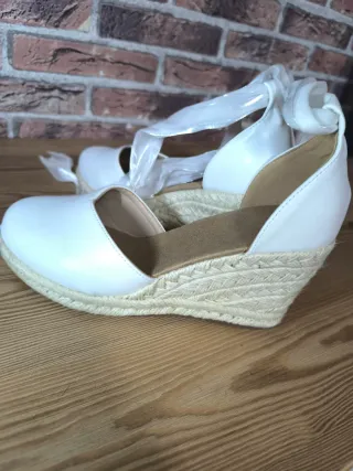 Zapatillas Esparto Mujer Blancas