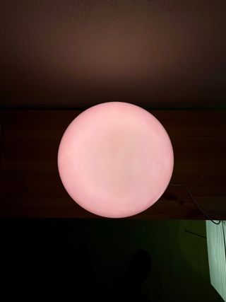 Lámpara rosa cristal Mid Century