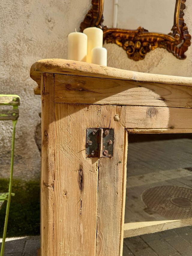 Mostrador rústico de masía  antiguo siglo 19. 2 p