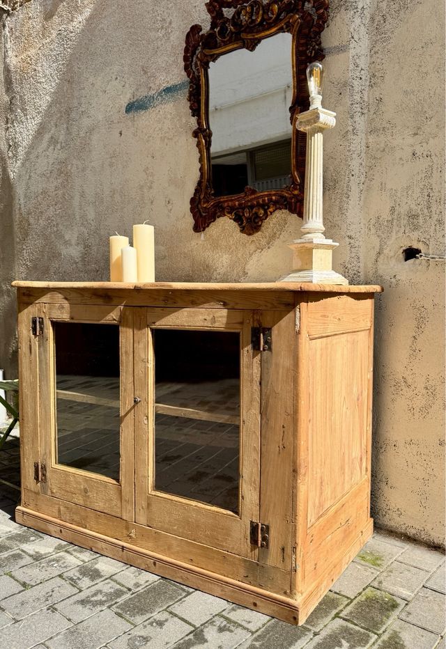 Mostrador rústico de masía  antiguo siglo 19. 2 p