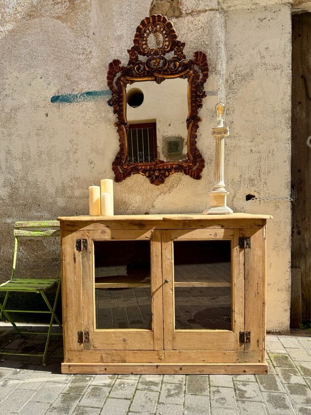 Mostrador rústico de masía  antiguo siglo 19. 2 p