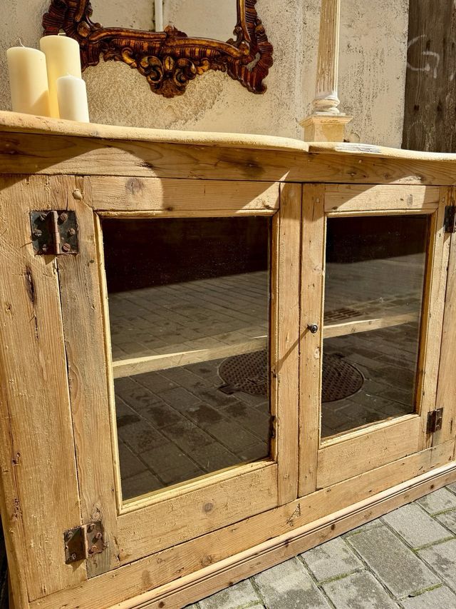 Mostrador rústico de masía  antiguo siglo 19. 2 p