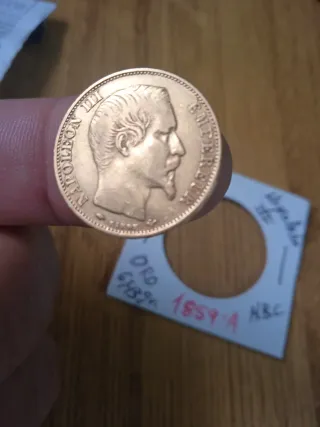 Moneta d'Oro Francia Napoleone III 1859