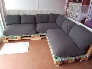 CONJUNTO DE COJINES DE SOFA PALET EUROPEO ESQUINA