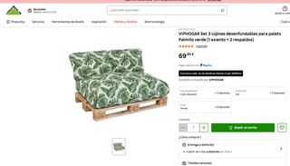 CONJUNTO DE COJINES DE SOFA PALET EUROPEO ESQUINA