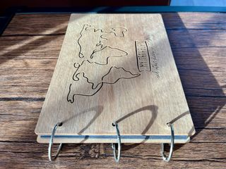 Álbum de fotos madera mapa My Travels