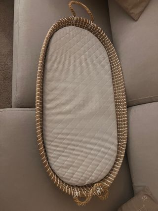 Cambiador bebé cesta mimbre