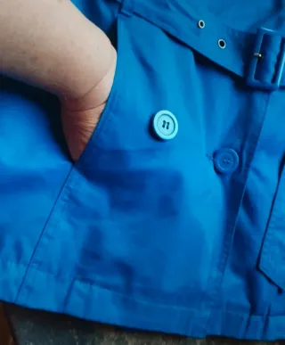 Gabardina azul vintage años 2000 T. S