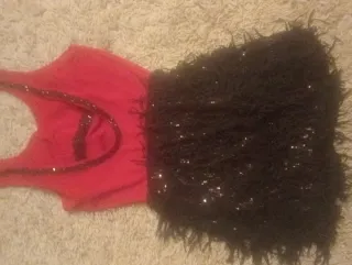 Vestido fiesta lentejuelas flecos