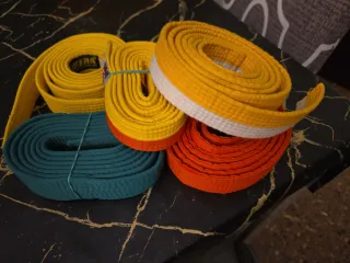 Cinturones Taekwondo (Amarillo, Rojo, Verde, Blanc