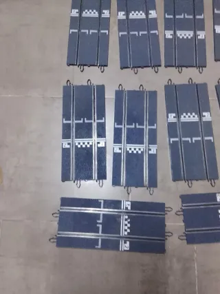 Lote 10 rectas Scalextric pista gris moderna