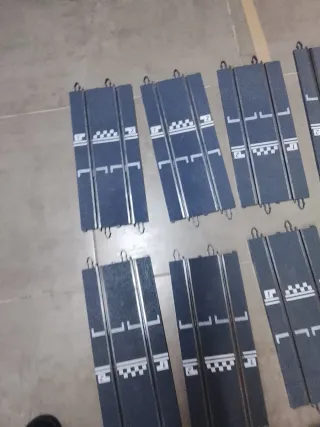 Lote 10 rectas Scalextric pista gris moderna