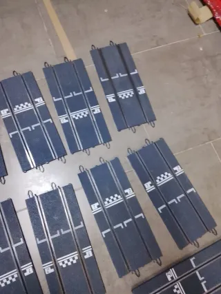 Lote 10 rectas Scalextric pista gris moderna