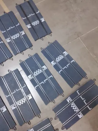 Lote 10 rectas Scalextric pista gris moderna