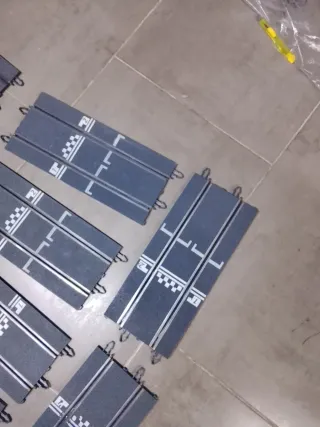 Lote 10 rectas Scalextric pista gris moderna