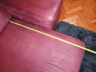 Sofá Rinconera Rojo/granate Microfibra.