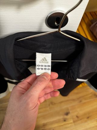 Polo Adidas Tessuto Tecnico Nero Taglia S