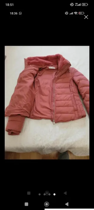 Chaqueta acolchada rosa El Corte Inglés