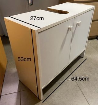 Mueble bajo lavabo blanco