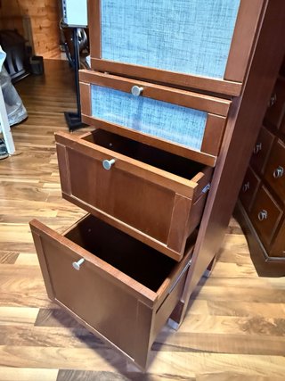 Mueble auxiliar madera y cristal