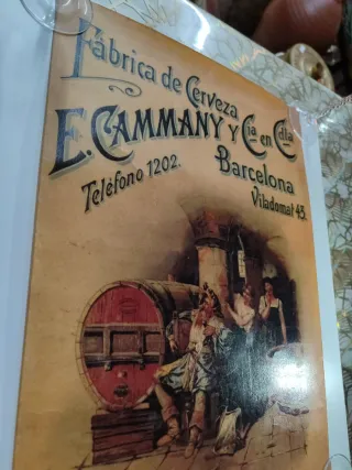 Cartel Cerveza E.CAMMANY Barcelona